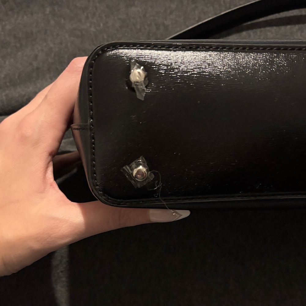 Charles & Keith Shiny Black Shoulder Bag - Picture 3 of 9
